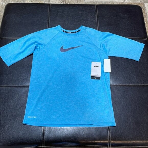 Nike Heather Big Kids Half Sleeve Hydroguard - Picture 2 of 11